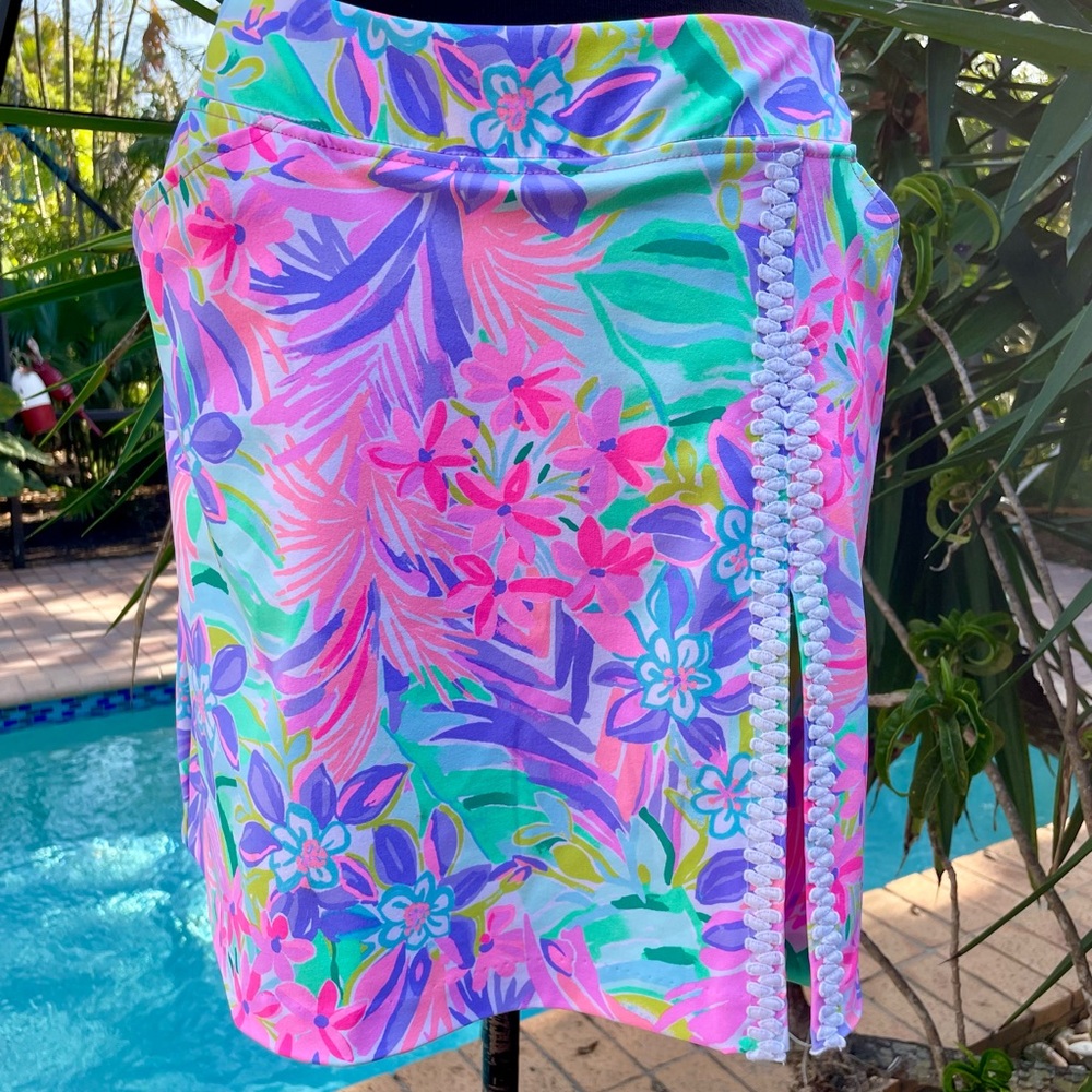 Lilly Pulitzer Daphne Skort size 14 UPF 50+ Multi It Was All A Dream Luxletic